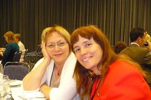 Élisabeth et Michèle au banquet des Auroras.