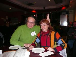 Christ et Michèle qui ne se doute de rien...