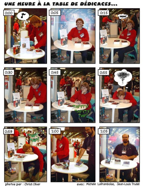 Une heure à la table de dédicace : le photo-roman!