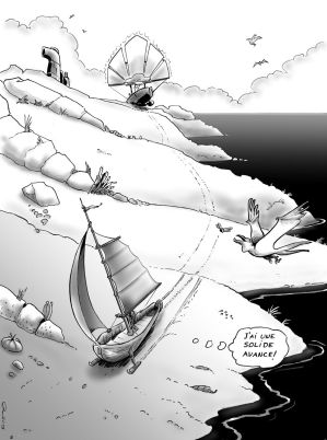 une page en tons de gris de la Route des honneurs