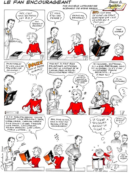 Le fan encourageant, scénario de Steve Requin